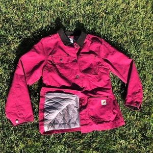 Vtg Carhartt Pink Chore Jacket Coat